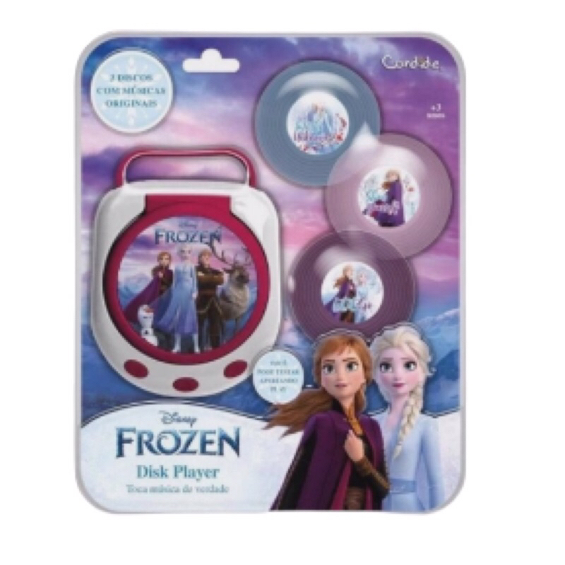 Disk Player de Brinquedo Musical da Frozen Elsa com 3 Discos Candide ...