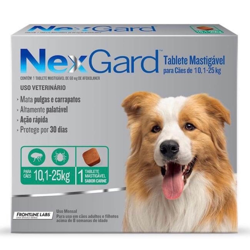 1 Comprimido antipulgas e carrapatos 10-25Kg | Shopee Brasil