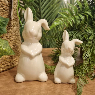 Coelho Decorativo Porcelana Cores Variadas