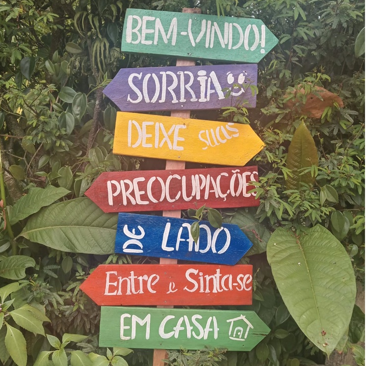 Placa decorativa - Bem-Vindo; Sorria...