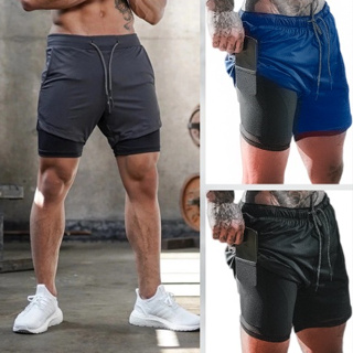 Kit 3 Bermudas Masculina 2 em 1 Microfibra