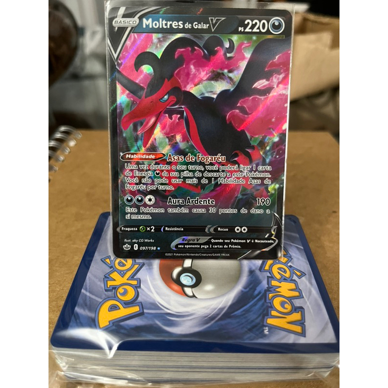 Deck Pokémon Dark c/ Moltres de Galar V