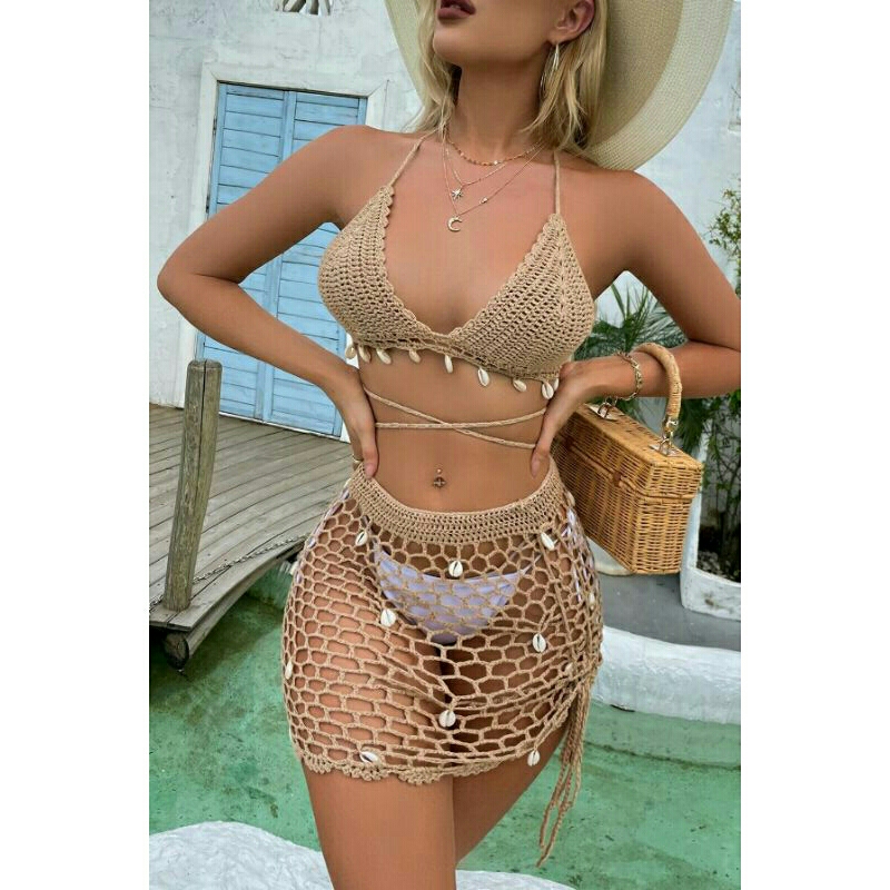 Biquínis Moda Praia Em CrochÃª Conjunto Saida De Praia Em Croche