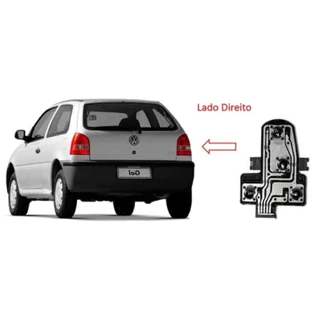 circuito soquete onde vai as lâmpadas da lanterna traseira gol G3 lado direito 1999 2000 2001 2002 2003 2004