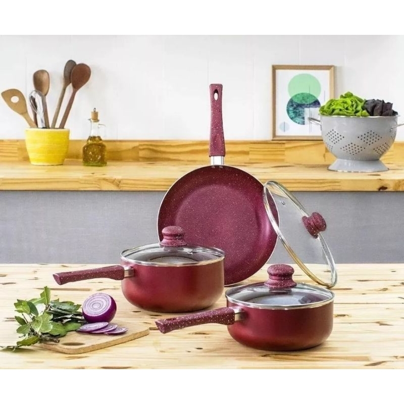 Jogo de Panelas La cuisine revestimento cerâmica (não gruda