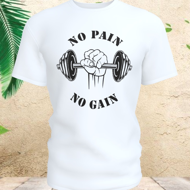 Camiseta Personalizada Academia No Pain No Gain Personal Shopee Brasil