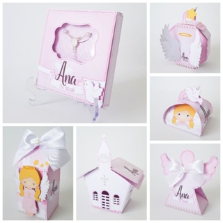 kit personalizado infantil Batizado Menina ( combo de 5 peças por modelo)