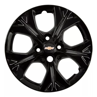 Calota Esportiva 379cp Cubo Padrão Aro 15 Preto Brilhante Onix Prisma 01 Unidade Cod.379PB