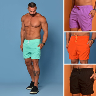 Short Mauricinho Praia Curto Bermuda Masculino com Elástico Tactel com Elastano
