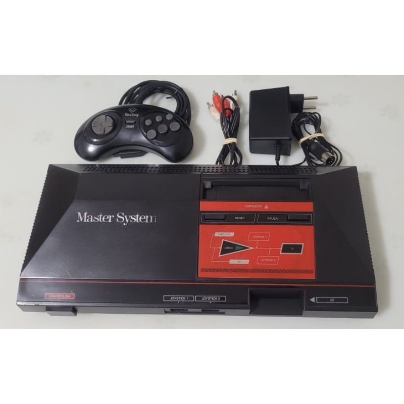 Master System + 2 Jogos na Memória + Controle original 6 botoes.