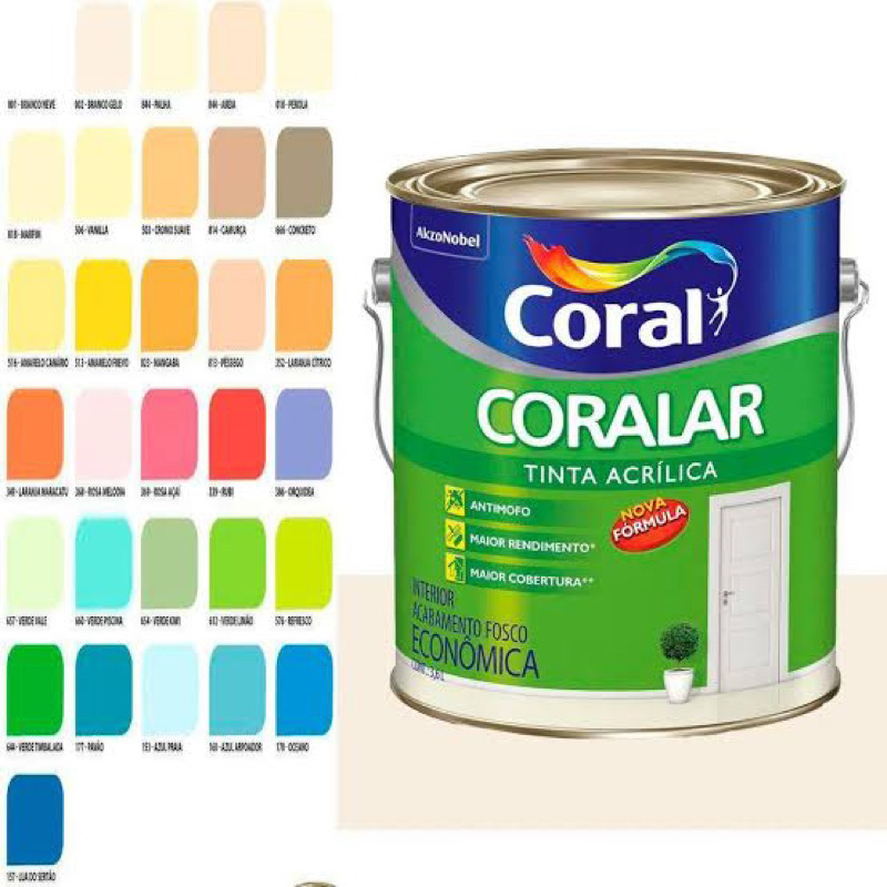 Coralar 3,6 escolha sua cor no chat