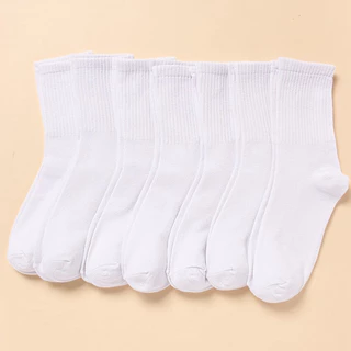 Kit 10 Pares de Meia Branca Adulto Cano Longo Masculina Adulto
