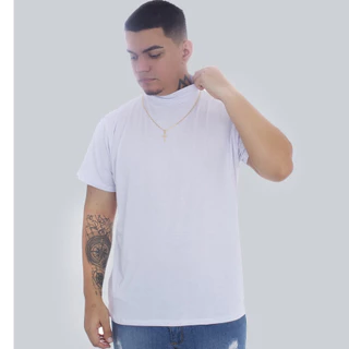Cacharrel Camiseta Gola Alta Moda Masculina Manga Curta
