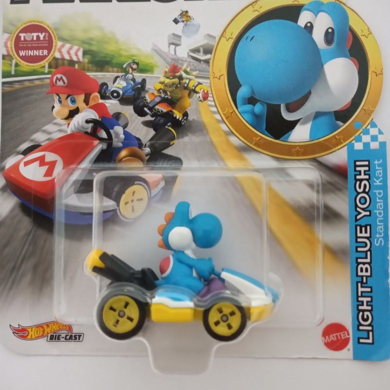 Hotwheels LightBlue Yoshi Mario Kart Hot Wheels Shopee Brasil