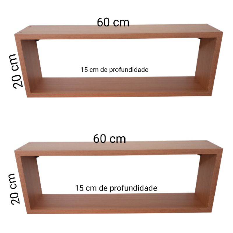 kit 2 nichos retangular em MDF. 60x20x15/ou 50x20x12/ou 40x20x12..( acabamento impecável).