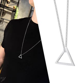 Colar Cordão Masculino Triangulo Aço Inoxidável 316l cor Prata Envio para todo o Brasil Não fica Preto Antialérgico Qualidade
