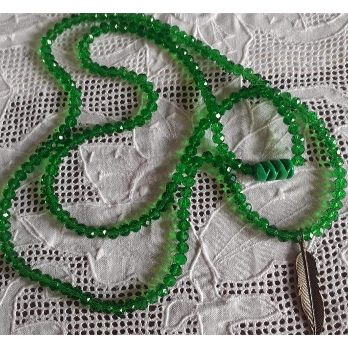 Guia De Oxossi Cristal Vidro Verde 8mm Com Ou Sem Firma, Aproximadamente 201 Unidades.