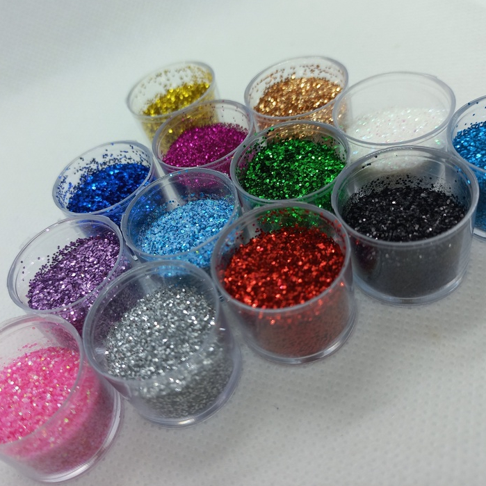 kit 12 Potinhos De Glitter Extra Fino + Brilho / Varias