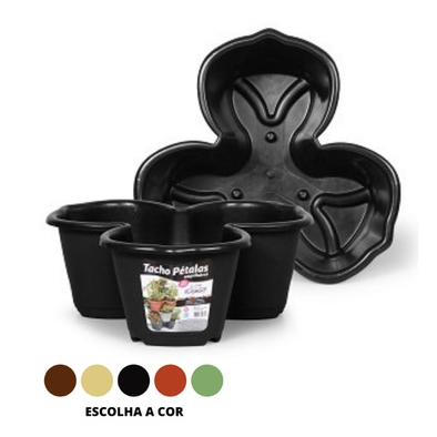 Kit 10 Vasos Pétalas 4 Litros Empilhável Mini Horta Jardim Plantio Plantas Artificias e Decorativo Resistentes Ecológico Moderno Ambiente Casa Tempero Duráveis Mudas