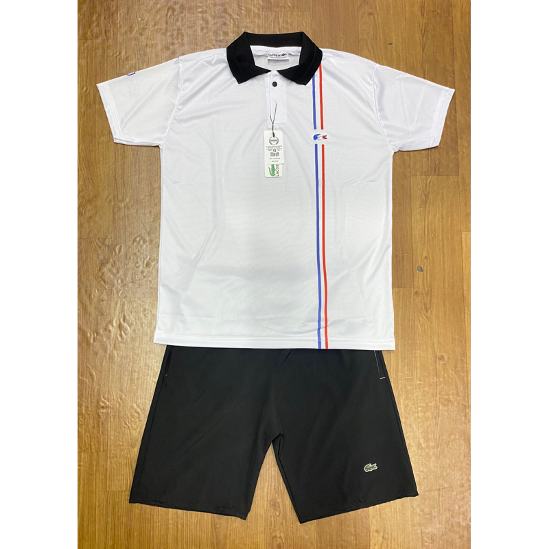 Conjunto masculino adulto kit lacoste gola Polo França