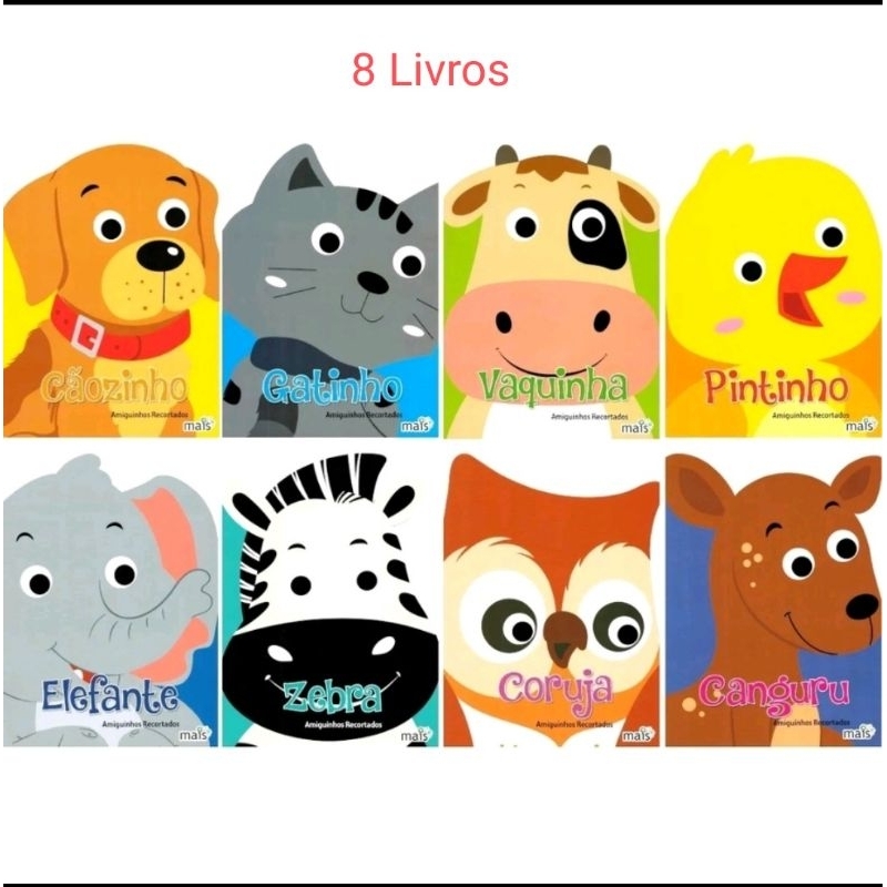 Kit com 8 Livros Infantis animais Todo Livro Livro Infantil | Shopee Brasil