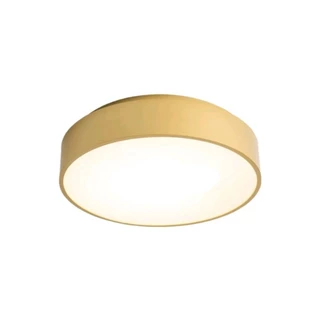 Luminária Plafon Sobrepor Redondo De Alumínio Dourado 25cm