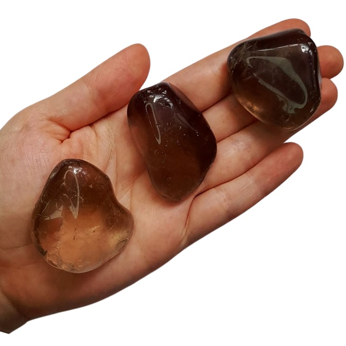 Quartzo Fumê Pedra Natural Rolada Cristal