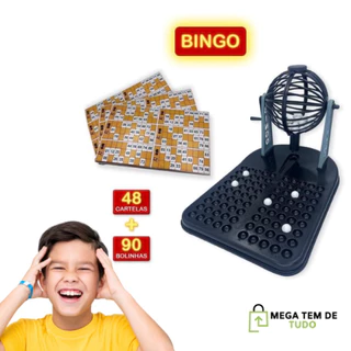 Jogo De Bingo 48 Cartelas com 90 Bolinhas