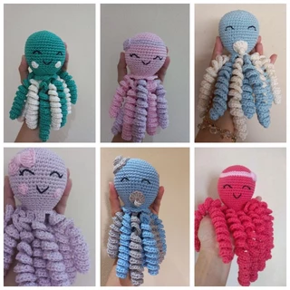 Polvo amigurumi crochê terapêutico (várias cores) bebê recém nascido. .