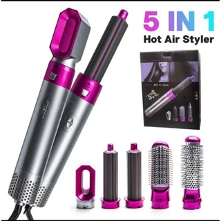 Secador de cabelo elétrico secador de cabelo curling ferro rotativa secador de cabelo escova para secador de cabelo profissional 5 em 1 escova de ar quente

