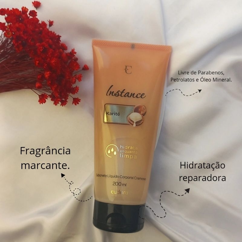 Sabonete Líquido Corporal Cremoso Eudora Karité Instance 200ml | Shopee ...