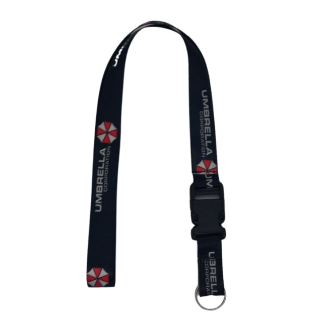 Cordão para Pescoço com Fecho Engate Rápido para Chave Crachá Chaveiro Umbrella Corporation/Resident Evil