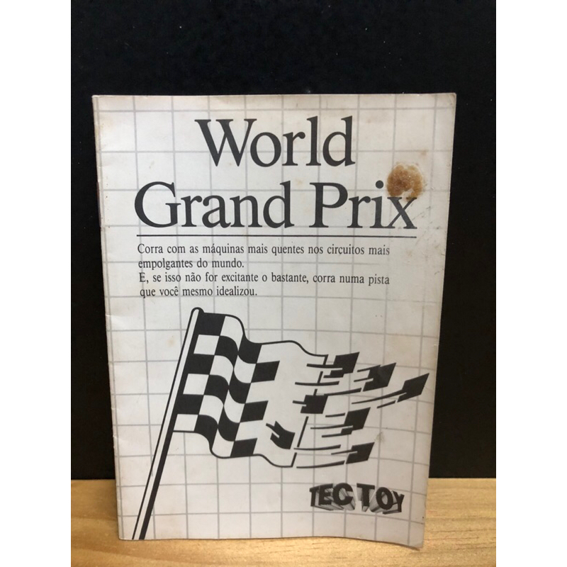 MANUAL WORLD GRAND PRIX ORIGINAL MASTER SYSTEM TECTOY