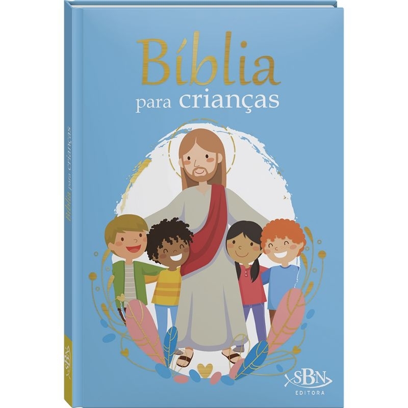 Bíblia para crianças capa azul almofada TODO LIVRO biblia para crianças