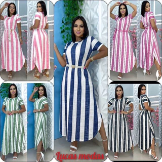 Vestido Longo Saruel Feminino Manga Romantic Roupa FemininaA em Oferta na Shopee