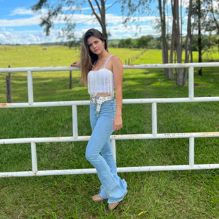 Cropped Feminino Country Franja