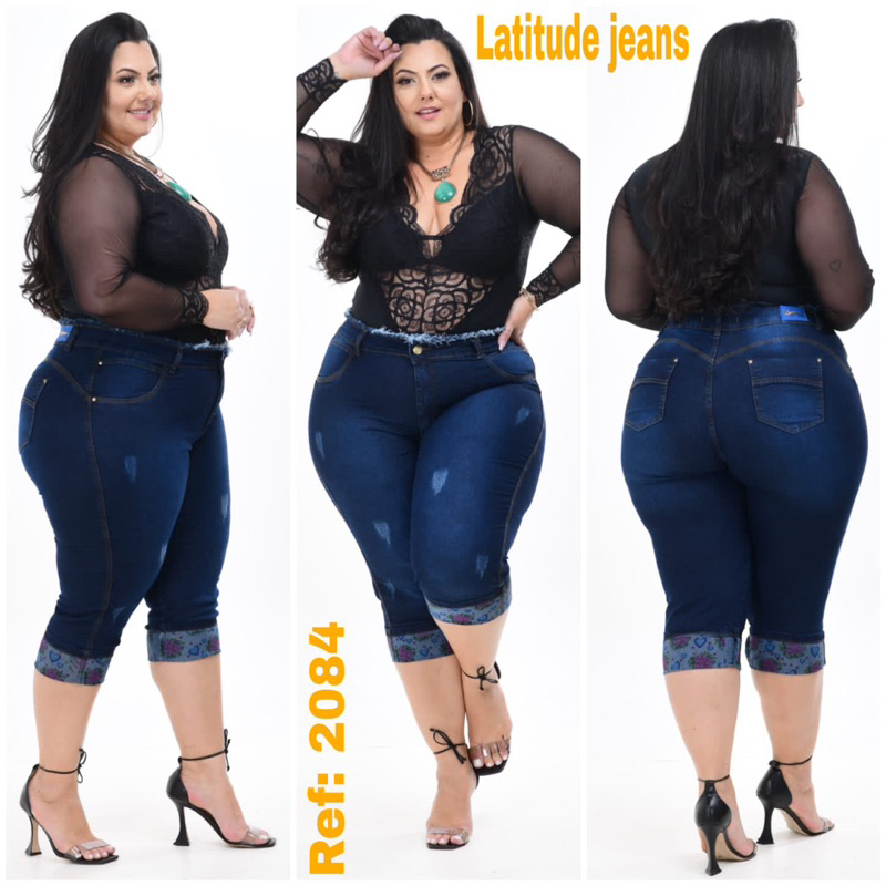 Calça capri 2024 plus size