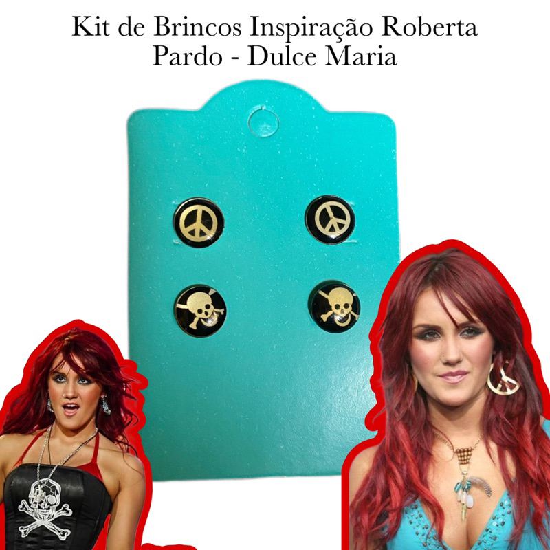 Kit De Brincos Inspirados Na Roberta Pardo Dulce Maria RBD Rebelde Shopee Brasil