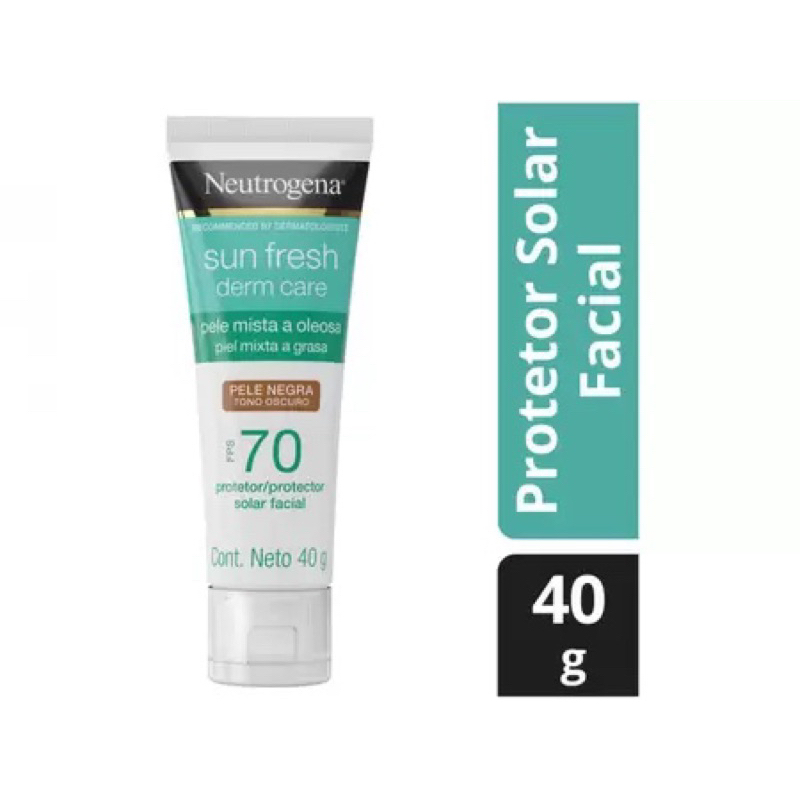 Protetor Solar Facial Neutrogena FPS 70 - Com Cor - Pele Negra | Shopee ...