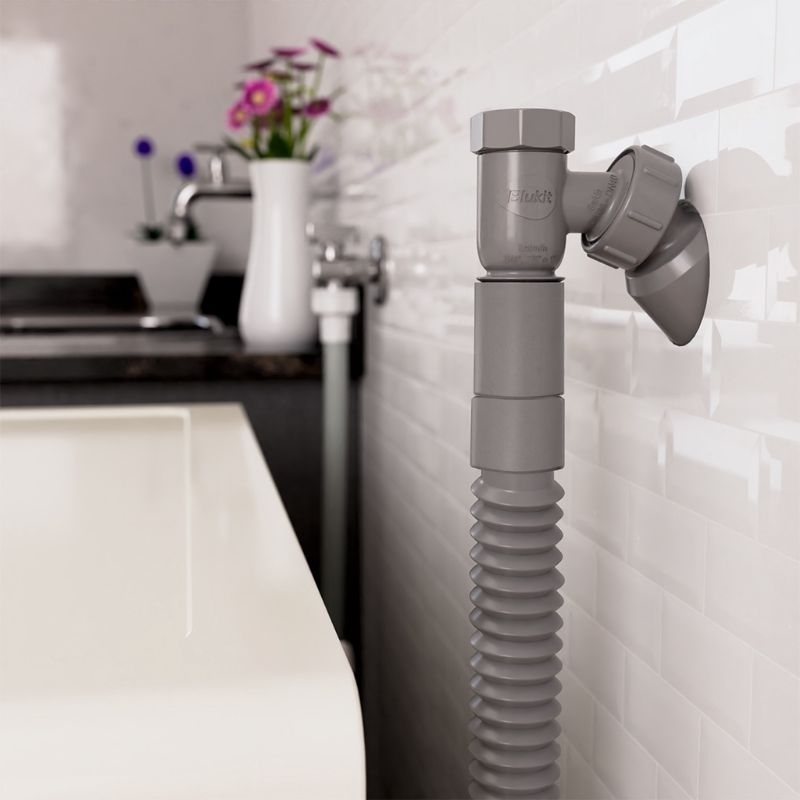 ADAPTADOR SAÍDA ÁGUA MÁQUINA LAVAR ROUPA COM VÁLVULA 45⁰/90 ⁰