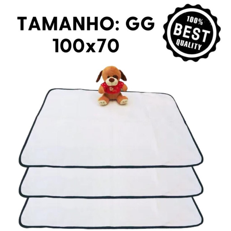 TAPETE HIGIÊNICO LAVÁVEL 100x70 - Kit com 3 tapetes. 200 lavagens | Shopee Brasil