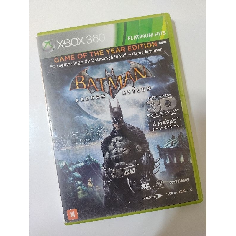 Game Batman Arkham Asylum + Arkham City - Xbox 360 - Pack Duplo com dois  Jogos