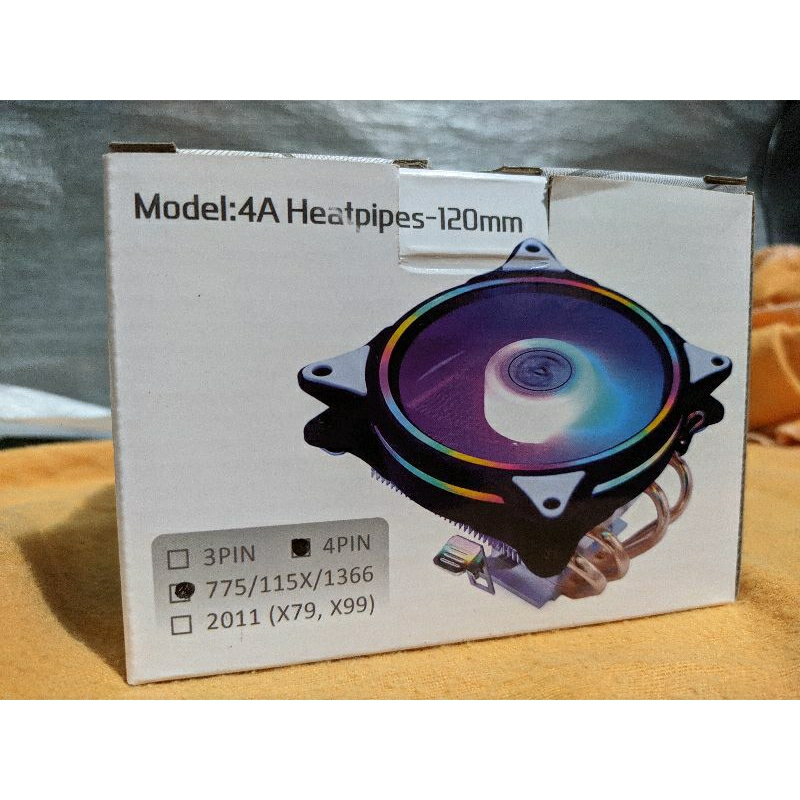 CPU Cooler Wovibo 120mm PWM 4 PIN INTEL e AM4. | Shopee Brasil