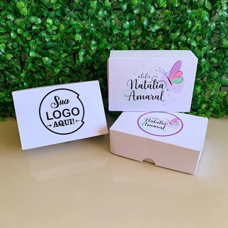 10 Caixas Personalizadas Com Sua Arte / Logo Na Tampa