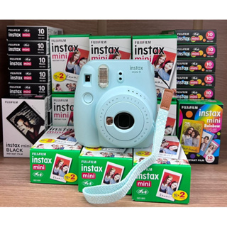 Cámara Instantánea Instax Mini 9 Azul + Estuche + Película 10un