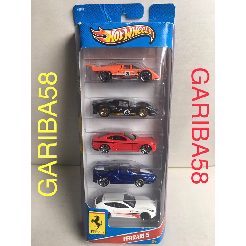 HOT WHEELS FERRARI 5-PACK 512M 330 P4 612 SCAGLIETTI FXX FF 2013 EDITION GARIBA58