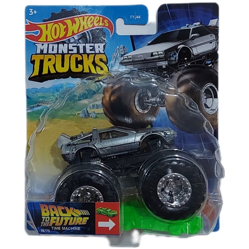 Delorean Back To The Future Time Machine Monster Trucks Hot Wheels