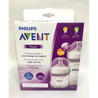 Kit 2 un Mamadeira Avent Petala 125ml e 260ml