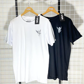 Camiseta 100% Algodão Old School Anjo AK47 Thug Life Minimalista Gangstar