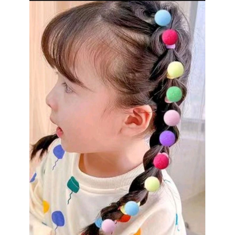 175 Unidades Elástico de Silicone Para Cabelo Infantil Colorido Preto  Transparente Neon Penteado Liguinha Xuxinha